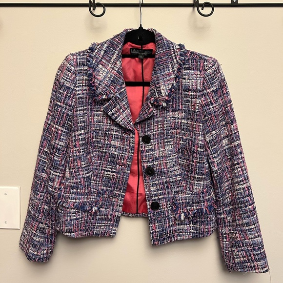 Lafayette 148 New York Jackets & Blazers - LAFAYETTE 148 colorful tweed cotton blazer jacket with buttons